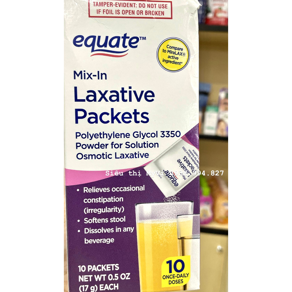 Bột uống nhuận tràng chống táo bón Equate 1 gói lẻ