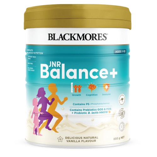 Sữa Blackmores JNR Balance+ Vanilla - Sữa Bột Công Thức Cao Năng Lượng 850g,400g