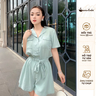 SWANLAKE | Bộ Jumsuit Sơ Mi Linen Năng Động - MÃ: B10793LW01