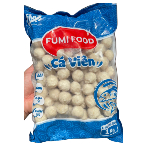 Cá viên Fumi gói 1000gram 160 viên, sản phẩm dai ngon chuẩn trà sữa gia đình