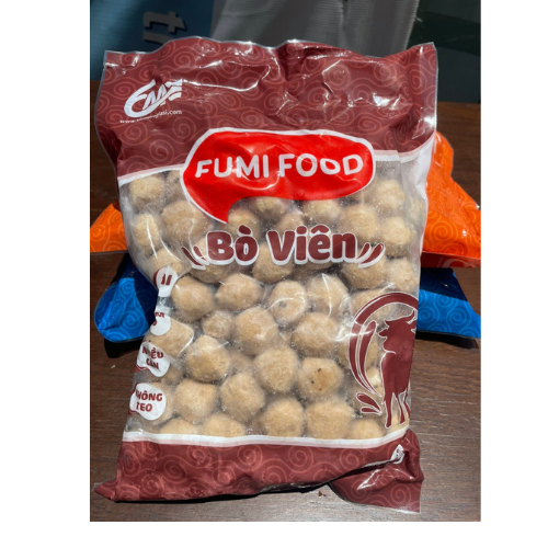 Bò viên Fumi đóng gói 1000 Gram dùng cho xiên que và thả lẩu