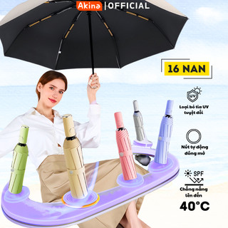 Ô Che Nắng Akina Dù Đi Mưa Chống Thấm Nước Gấp Gọn Tự Động