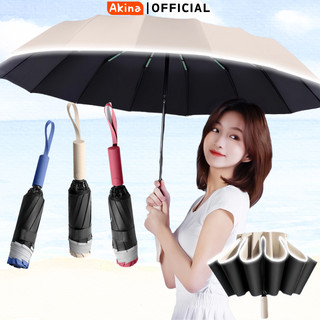 Dù Tự Gấp Akina Che Mưa Nắng Chống Tia UV Nhiều Màu Sắc