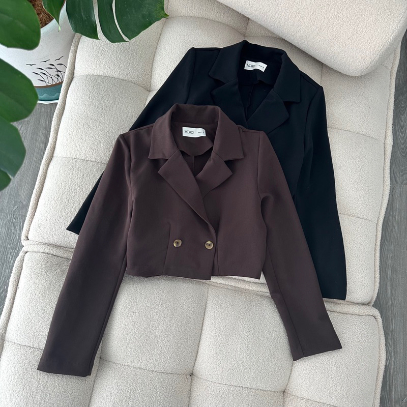 AnDi.vnxk Áo khoác Blazer croptop xuất - M.ixxo