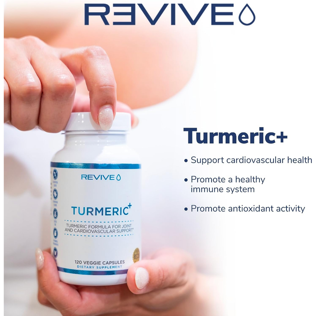 REVIVE  Turmeric+ 120 viên : Tăng cường hệ miễn dịch, chống viêm by CBUM