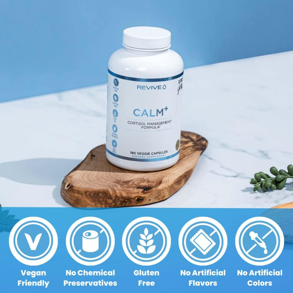 REVIVE Calm+ 180 viên : Cải thiện tâm trạng, giảm stress by CBUM