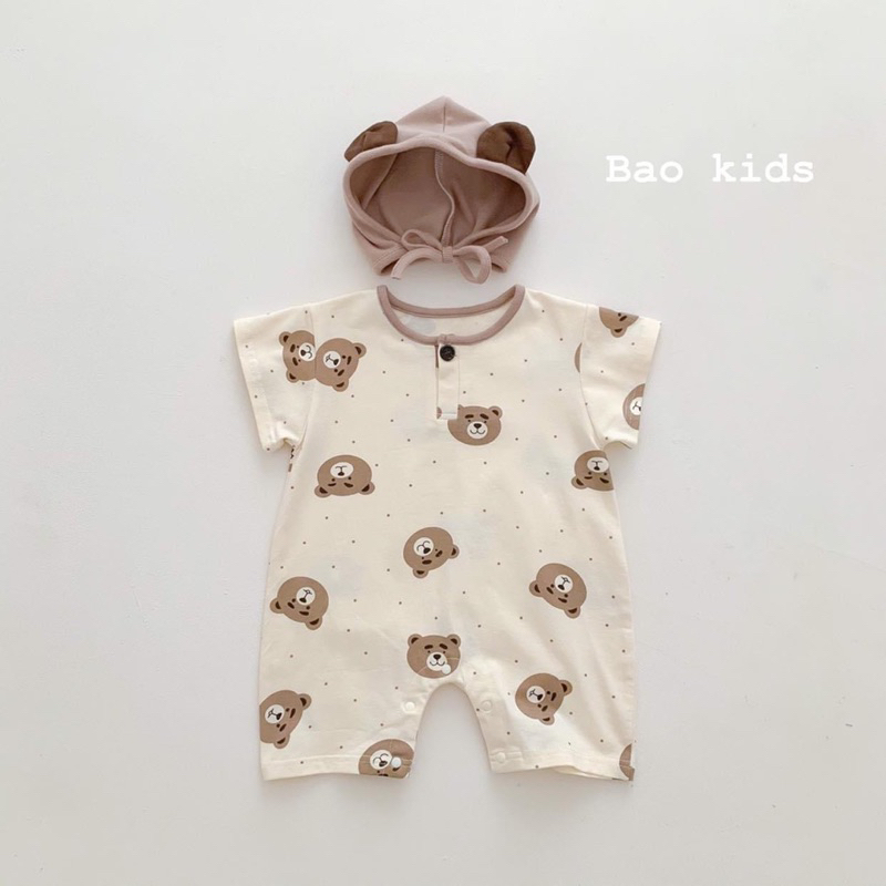 Bao Kids ❤️ Body Gấu + Mũ co giãn 4 chiều cho bé