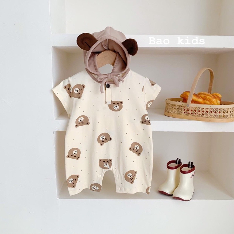 Bao Kids ❤️ Body Gấu + Mũ co giãn 4 chiều cho bé