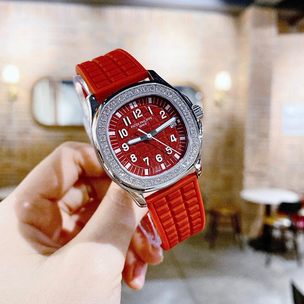 Đồng Hồ Nữ Patek Aquanaut Màu Mới - Dây Cao Su , Máy Pin, Size 34mm