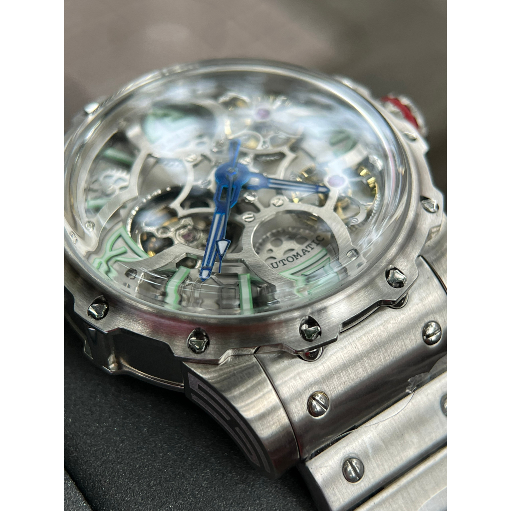 Đồng Hồ Nam Chính Hãng Hanboro 8851 Dây Thép, Size 46mm