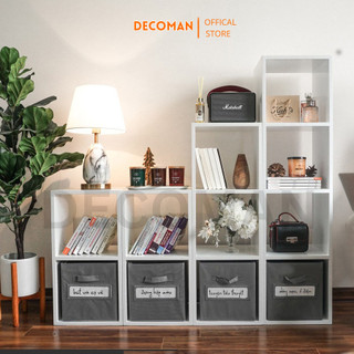 Giá kệ tổ ong đựng sách vở, đồ chơi để đồ đa năng bằng gỗ MDF 2 3 4 tầng giá rẻ cho học sinh, sinh viên DECOMAN - D12