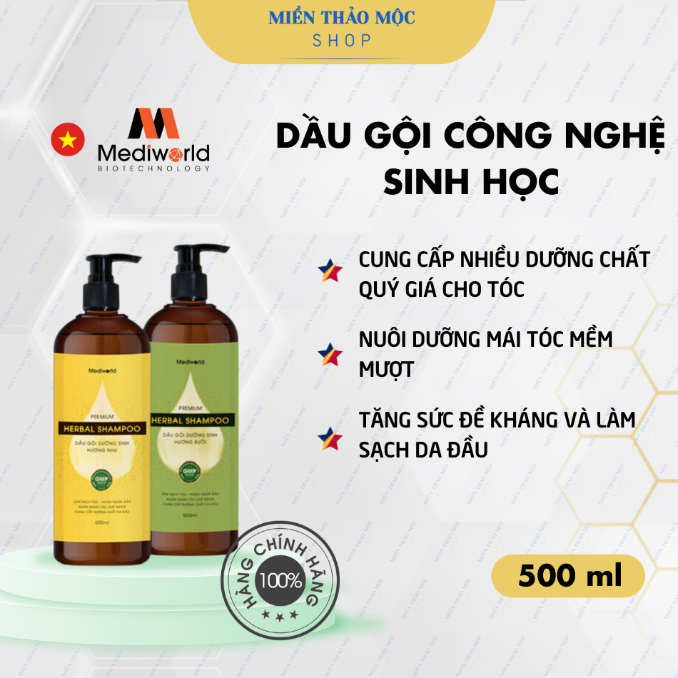 Dầu gội công nghệ sinh học Mediworld PREMIUM HERBAL SHAMPOO 500ml