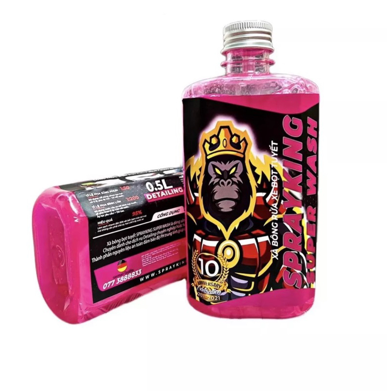 Xà Bông Rửa Xe Bọt Tuyết Bóng Dàn Áo Sprayking Super Wash 500ml