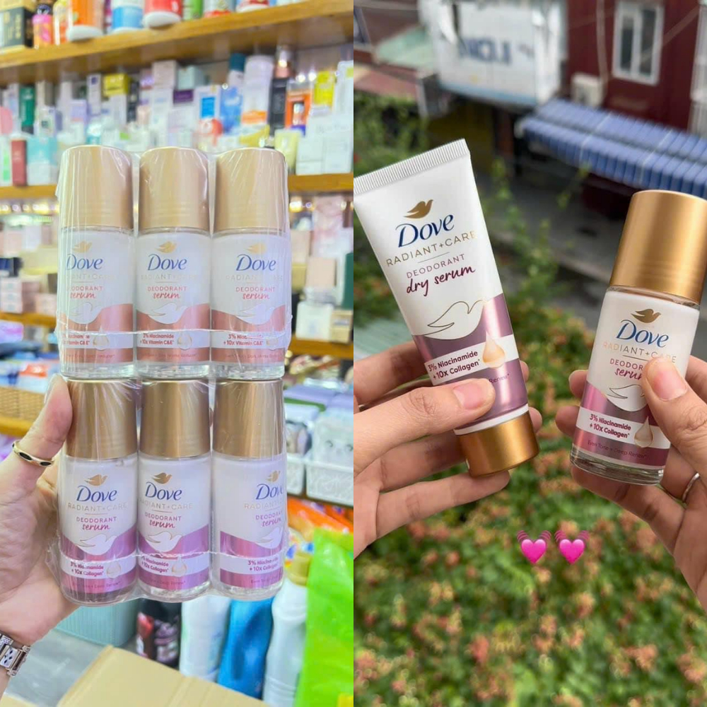 Lăn Khử Mùi Dove Tinh Chất Serum 3% Niacinamide Collagen Vitamin C E