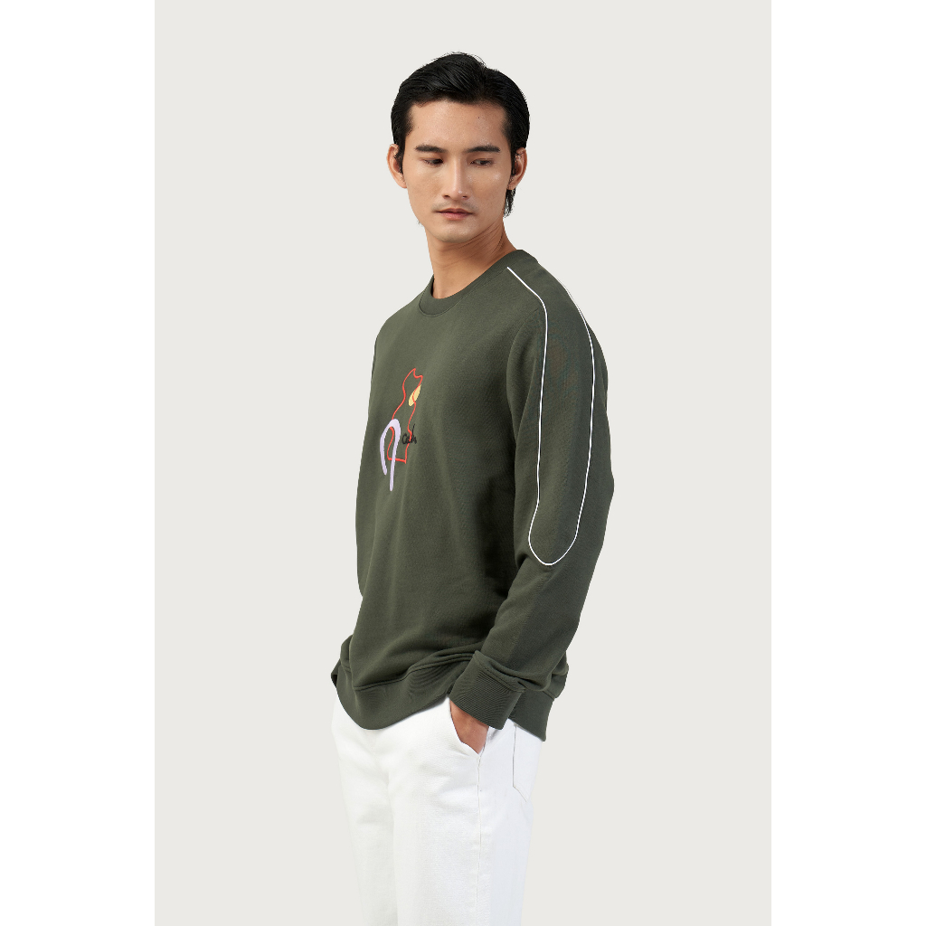 Áo Sweater Nam Thêu Phối Piping Form Regular - Routine 10F22SWE005