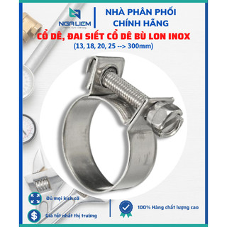 Cổ dê, đai siết cổ dê bù lon inox đủ size