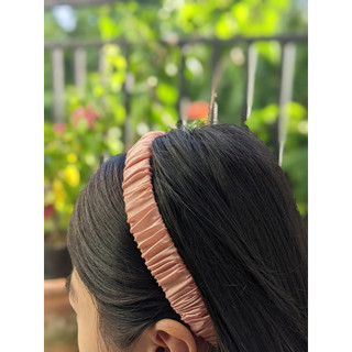 Băng đô buộc tóc chất liệu tơ tằm tự nhiên của Óng Silk