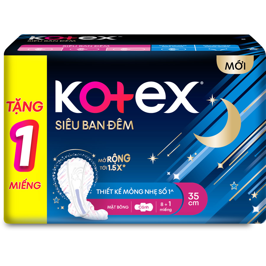 Băng vệ sinh Kotex Siêu Ban Đêm 35cm