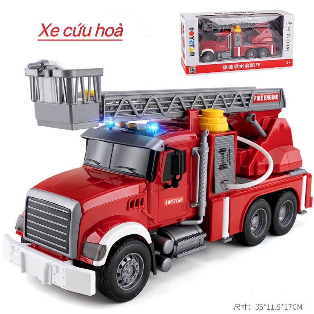 Xe Cứu Hỏa Phun Nước Có Nhạc, Đồ Chơi Bé Trai Từ 3-5 Tuổi Cao Cấp