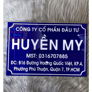 Bảng hiệu công ty mica , bảng hiệu kích thước 20 x 30 cm ,thiết kế bảng hiệu công ty