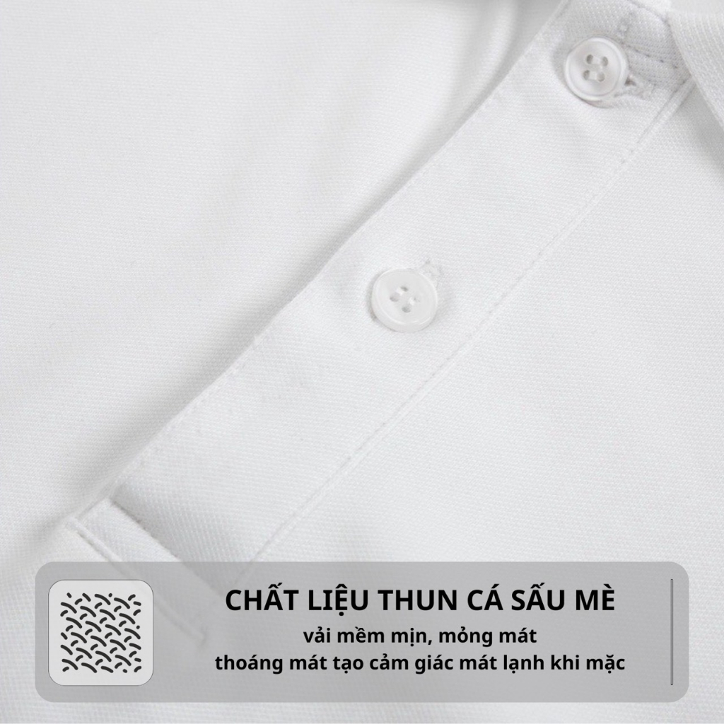 Áo thun Polo GẤU 194 vải cá sấu poly, co dãn 4 chiều dày dặn form gerular fit - PL 1SOC GOOUT