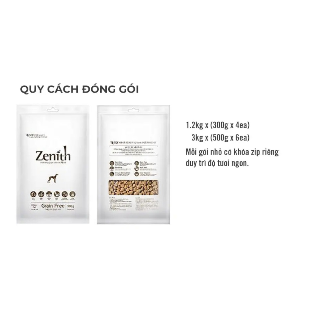 Thức ăn cho chó hạt mềm Zenith Adult,chó trưởng thành loại 3kg