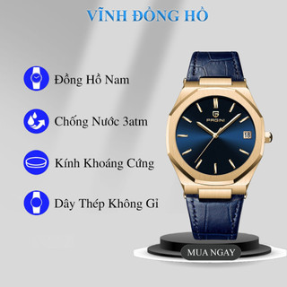    Chính Hãng   Đồng Hồ Nam Pagini PA1859 Dây Da Siêu Bền - Bảo Hành 12 Tháng Toàn Quốc - Có Lịch Ngày 