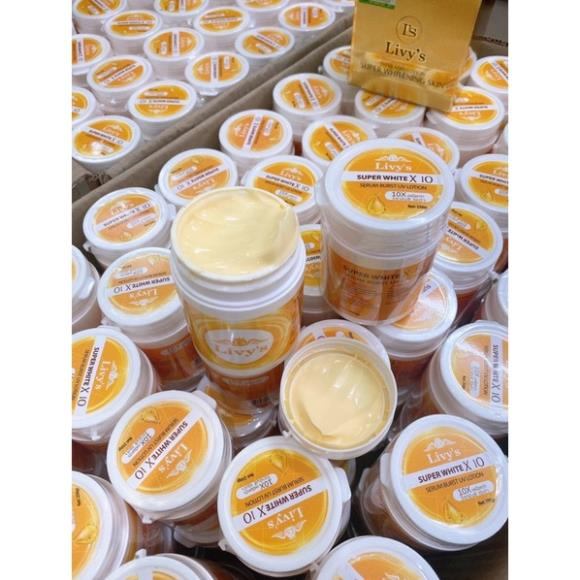 Kem kích trắng livy whitening collagen 250gam