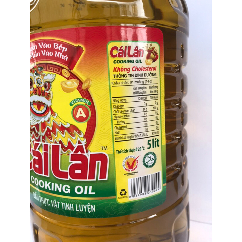 Dầu ăn cái lân chai 5L