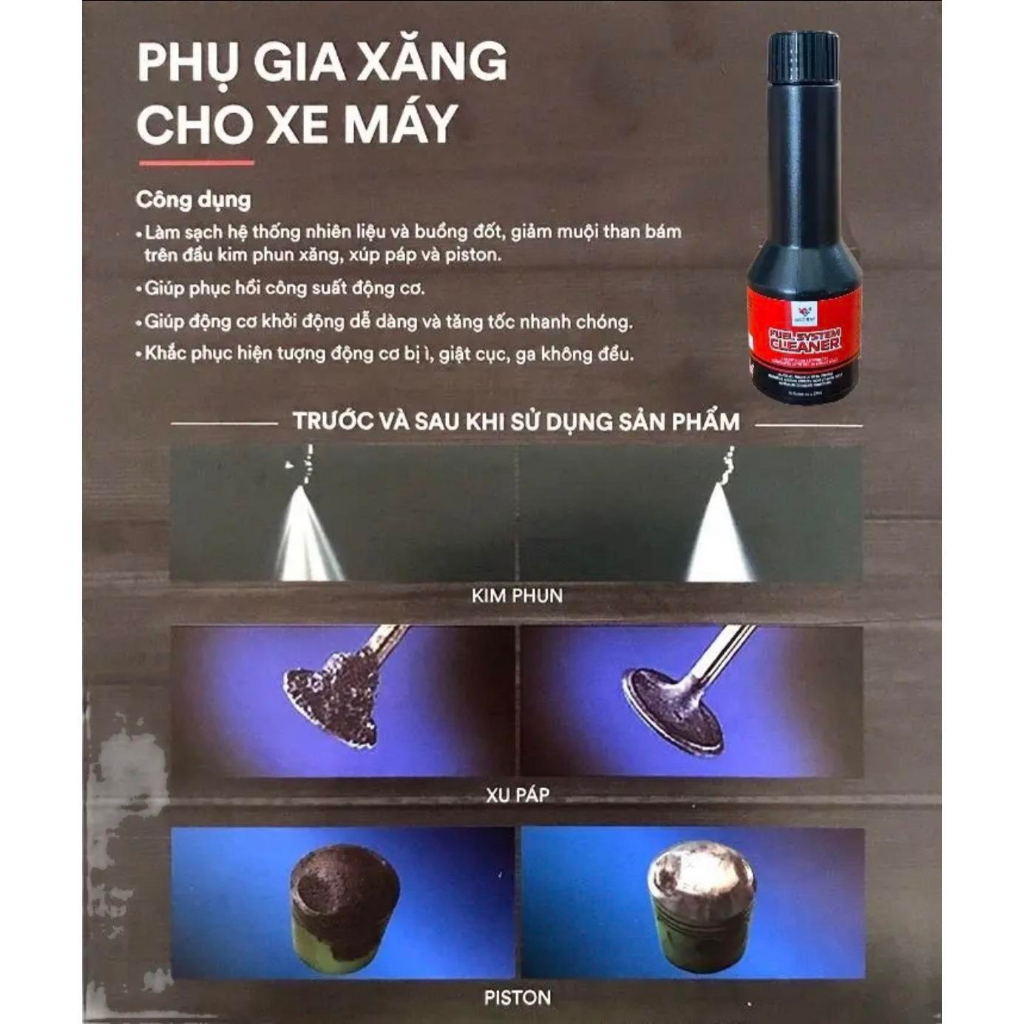 Combo Maxlube Súc Béc Xăng, Vệ Sinh Buồng + Súc Động Cơ Maxlube 60ml Made in USA