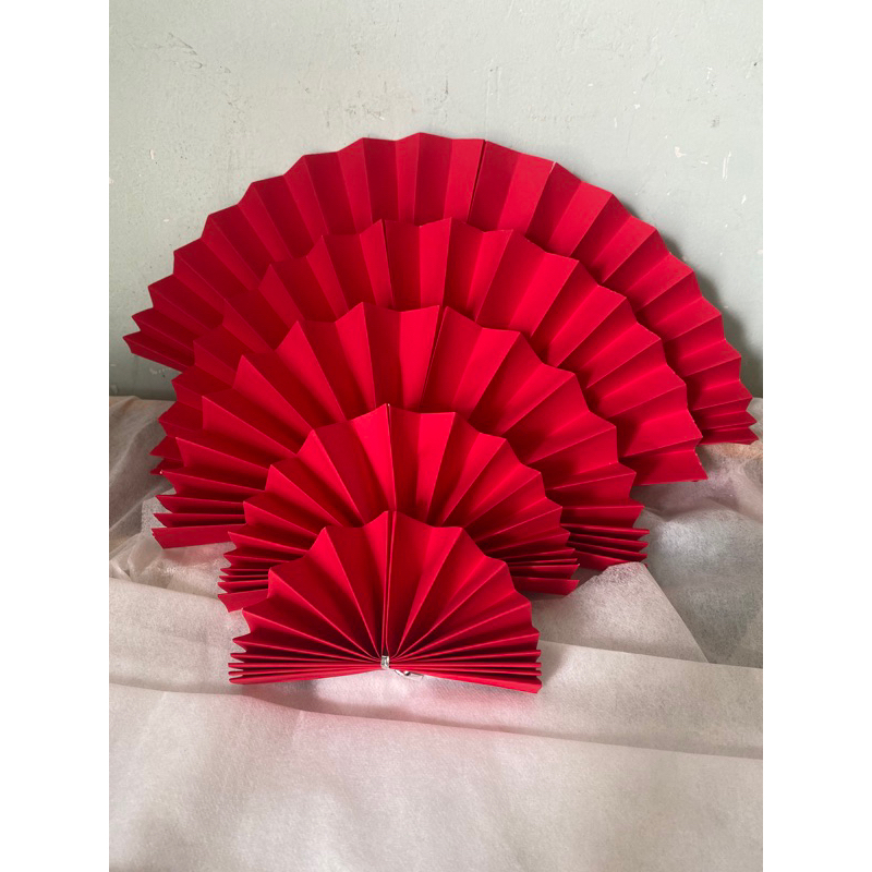 Quạt giấy kích thước 30cm nửa quạt túi 5 cái