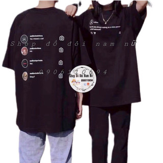 💦 Áo Đôi - Áo Nhóm Bạn Thân Unisex Tay Lỡ Áo Thun Phông Rộng Dưới 75kg mặc ok