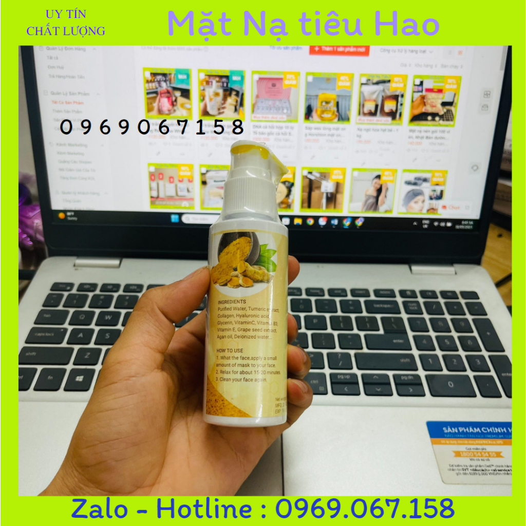 Cấy trắng sủi bọt nghệ 150g, mặt nạ sủi nghệ thải độc da, mặt nạ tảo sủi bọt