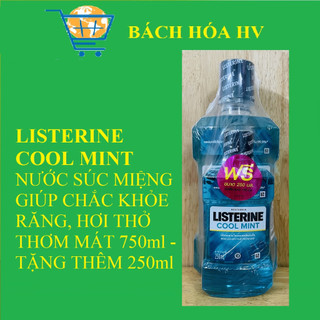Nước súc miệng listerine 750ml + 250ml - bach hoa hv