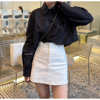  𝐅𝐨𝐫𝐢𝐞 𝐒𝐡𝐢𝐫𝐭 | 𝐦𝐢𝐫.𝐛𝐲𝐡𝐢 | Sơ mi croptop linen form rộng