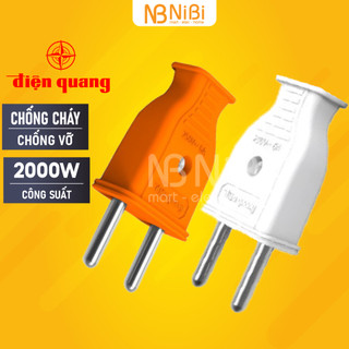 Set 5 phích cắm điện quang eco ep01 2000w, phích cắm điện chân tròn, phích cắm chân dẹt, bảo hành 12 tháng
