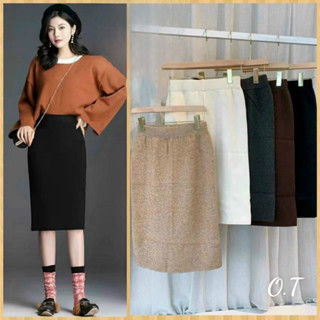 Chân váy len lông thỏ dáng dài chất dày mịn,hàng Quảng Châu