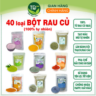 40 loại bột rau củ quả, tạo màu và mùi vị tự nhiên, dùng nấu xôi, bánh, thạch, mứt, hàng công ty, nguyên chất 100%