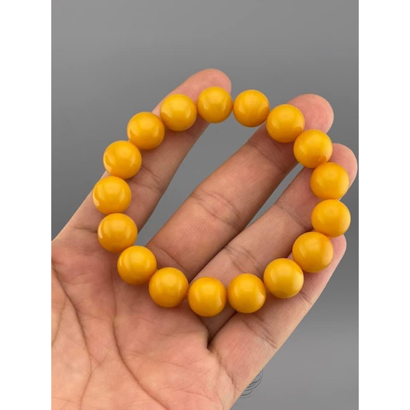 Vòng tay hổ phách mật lạp tự nhiên size 11,8mm