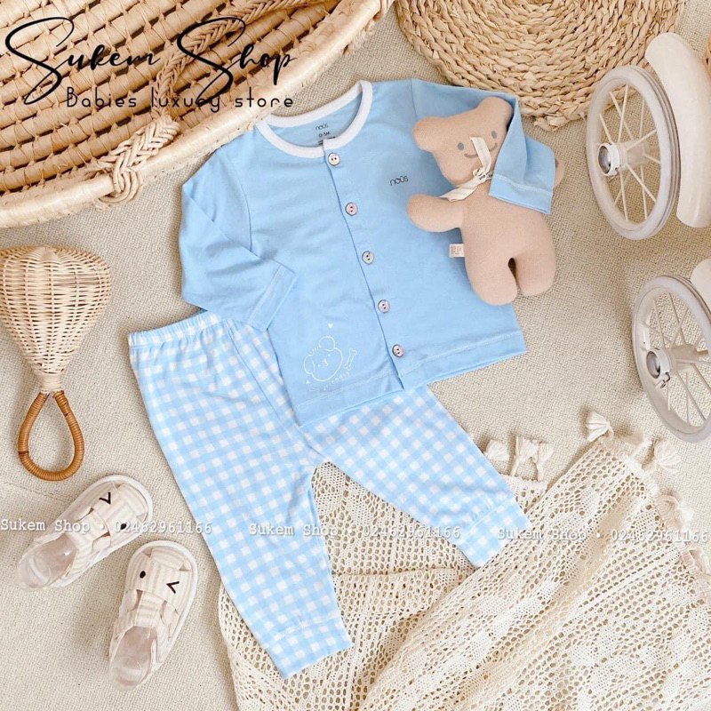 Bộ dài tay Nous cài giữa cho bé trai bé gái