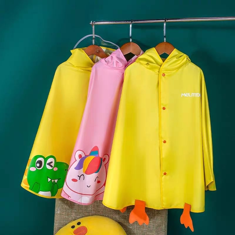 Áo Mưa Cho Bé Trai Bé Gái Hàng Cao Cấp Mẫu Mới Dáng Cánh Dơi Dày Dặn Tiện Lợi