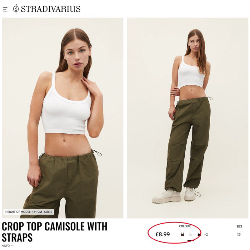 Áo 2 dây thun gân Stra’divari’us