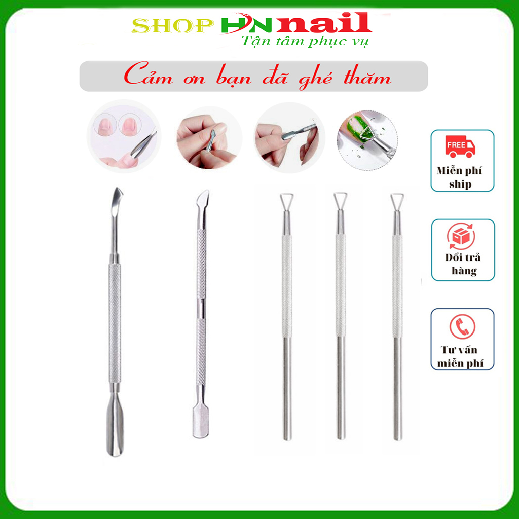 Thanh đẩy da, cào gel dụng cụ làm móng nail mi chuyên nghiệp shop Hnnail