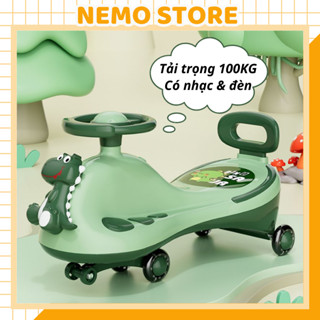 [HỎA TỐC] Xe lắc cho bé có nhạc, đèn NEMO STORE xe chòi chân cho bé 1 2 3 tuổi hình Khủng Long cho bé lắc tay