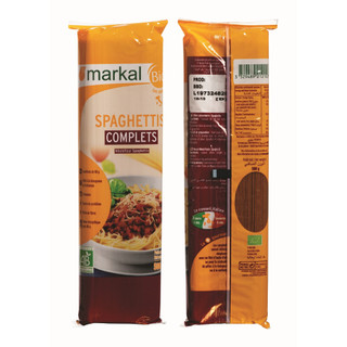 Mì spaghetti nguyên cám hữu cơ Markal 500g