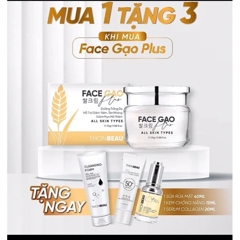 Kem Face Gạo Plus Tặng