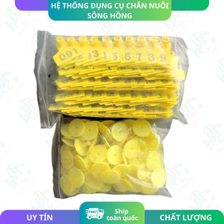 Thẻ Tai Lợn Bằng Nhựa 100 Cái, Đánh Số Từ 1 - 100