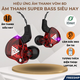 Tai Nghe Có Dây QKZ AK6 SUPER BASS Âm Thanh Vòm 8D, Tích Hợp Micro Jack 3.5mm Chất Lượng Cao