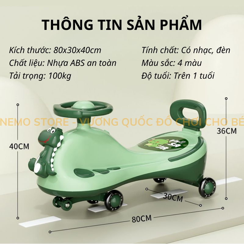Xe lắc cho bé chòi chân có nhạc cỡ đại cao cấp, xe lúc lắc cho bé hình máy bay và Song Long Nemo Store