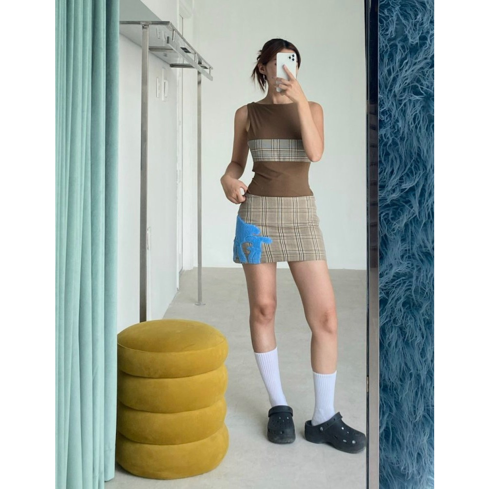 Chân váy caro HeartBurn